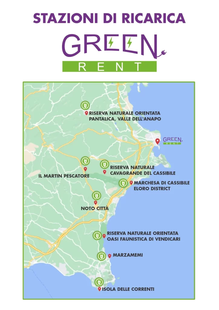 green rent mappa stazioni di ricarica web